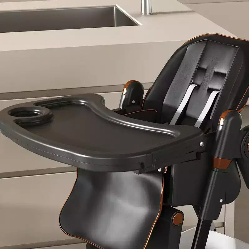 Seggiolone Portatile Regolabile da Neonato a Bambino (0-6 Anni) con Ruote Bloccabili, Cintura a 5 Punti e Design Facile da Pulire, per Casa