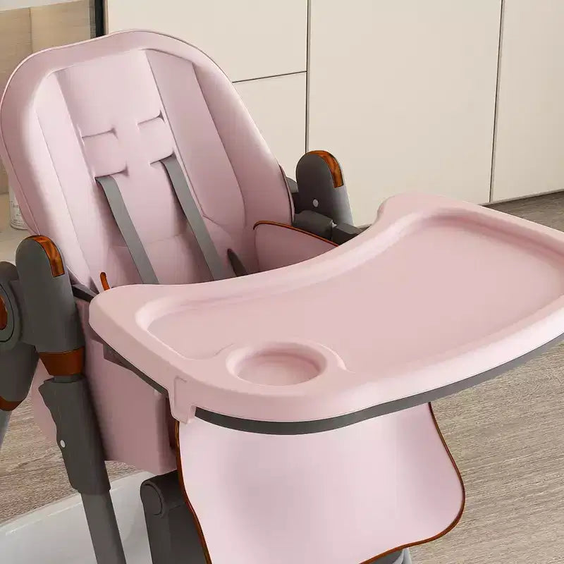 Seggiolone Portatile Regolabile da Neonato a Bambino (0-6 Anni) con Ruote Bloccabili, Cintura a 5 Punti e Design Facile da Pulire, per Casa