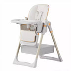 Portable Adjustable High Chair Infant to Toddler Feeding Seat (0-6 Years) with Locking Wheels, 5-Point Belt & Easy-Wipe Design, for Home