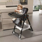 Portable Adjustable High Chair Infant to Toddler Feeding Seat (0-6 Years) with Locking Wheels, 5-Point Belt & Easy-Wipe Design, for Home