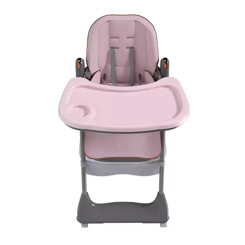 Seggiolone Portatile Regolabile da Neonato a Bambino (0-6 Anni) con Ruote Bloccabili, Cintura a 5 Punti e Design Facile da Pulire, per Casa
