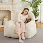 Riesiges Sitzsacksofa aus Kunstleder - Sitzsack für Erwachsene mit Polsterung und Griffen - perfekt für das Wohnzimmer - äußerst bequem.