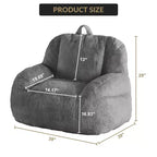 Riesiges Sitzsacksofa aus Kunstleder - Sitzsack für Erwachsene mit Polsterung und Griffen - perfekt für das Wohnzimmer - äußerst bequem.