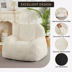 Riesiges Sitzsacksofa aus Kunstleder - Sitzsack für Erwachsene mit Polsterung und Griffen - perfekt für das Wohnzimmer - äußerst bequem.