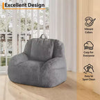 Riesiges Sitzsacksofa aus Kunstleder - Sitzsack für Erwachsene mit Polsterung und Griffen - perfekt für das Wohnzimmer - äußerst bequem.