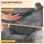 Riesiges Sitzsacksofa aus Kunstleder - Sitzsack für Erwachsene mit Polsterung und Griffen - perfekt für das Wohnzimmer - äußerst bequem.