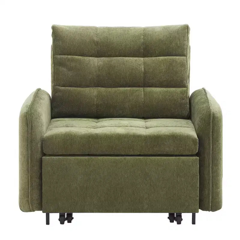 Poltrona moderna con lounge estraibile, letto trasformabile 3 in 1, divano letto singolo per soggiorno, appartamento o ufficio