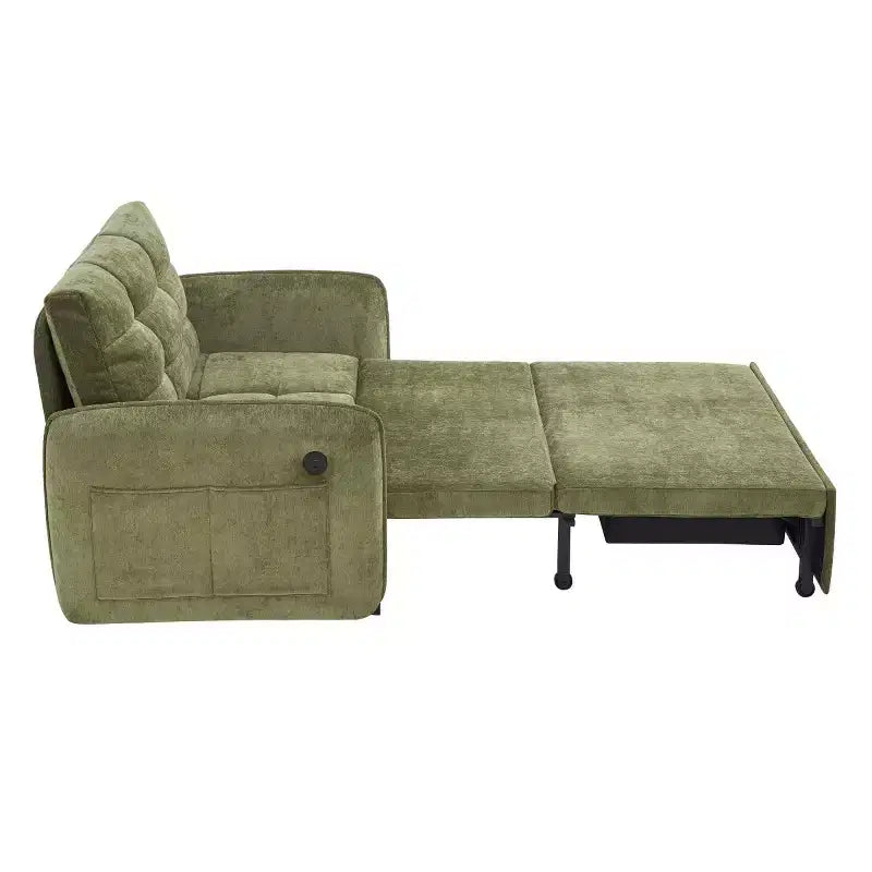 Poltrona moderna con lounge estraibile, letto trasformabile 3 in 1, divano letto singolo per soggiorno, appartamento o ufficio