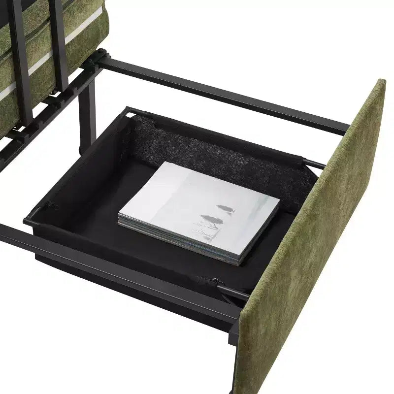 Poltrona moderna con lounge estraibile, letto trasformabile 3 in 1, divano letto singolo per soggiorno, appartamento o ufficio