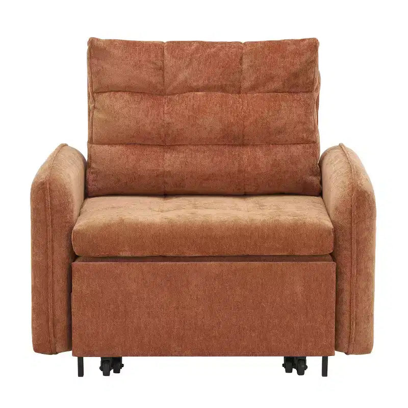 Poltrona moderna con lounge estraibile, letto trasformabile 3 in 1, divano letto singolo per soggiorno, appartamento o ufficio