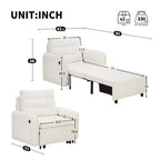 Sillón auxiliar moderno con cama extraíble, sillón cama 3 en 1, sofá cama individual para sala de estar, apartamento u oficina