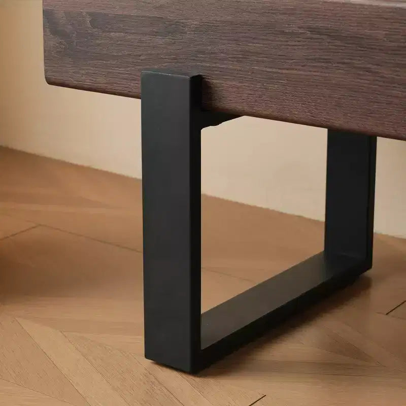 Panca da pranzo da fattoria da 149,86 cm con piano in MDF e gambe in metallo per molteplici usi