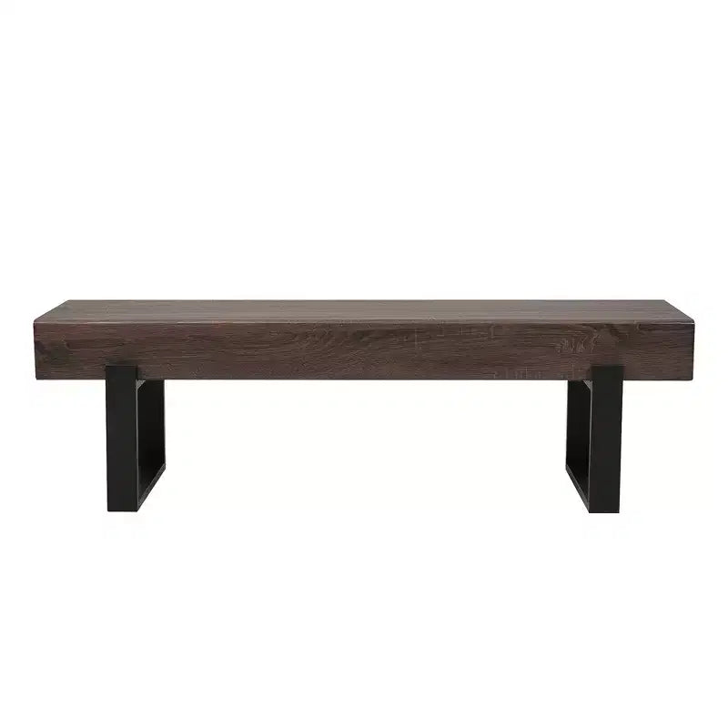 Panca da pranzo da fattoria da 149,86 cm con piano in MDF e gambe in metallo per molteplici usi