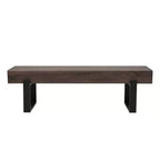 Banquette de salle à manger style campagne 59, avec plateau en MDF et pieds en métal, pour usages multiples