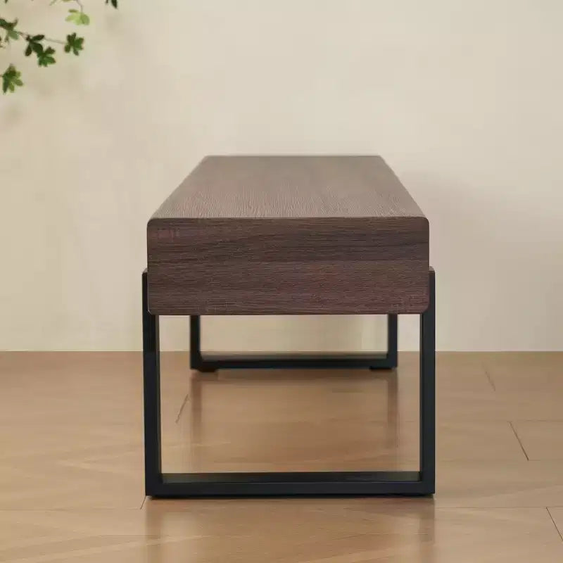 Panca da pranzo da fattoria da 149,86 cm con piano in MDF e gambe in metallo per molteplici usi