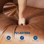 PU Leather Recliner Chair for Living Room - 270 Swivel Rocking Glider, Adjustable Recline, Double-Layer Armrests, Comfortable Single Large Sofa