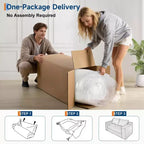 75-Zoll-Schlafsofa für zwei Personen, umwandelbares Futon-Sofa mit 2 Kissen, rahmenloses Ausziehsofa für Wohnzimmer und Schlafzimmer, keine Montage erforderlich