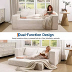 75-Zoll-Schlafsofa für zwei Personen, umwandelbares Futon-Sofa mit 2 Kissen, rahmenloses Ausziehsofa für Wohnzimmer und Schlafzimmer, keine Montage erforderlich