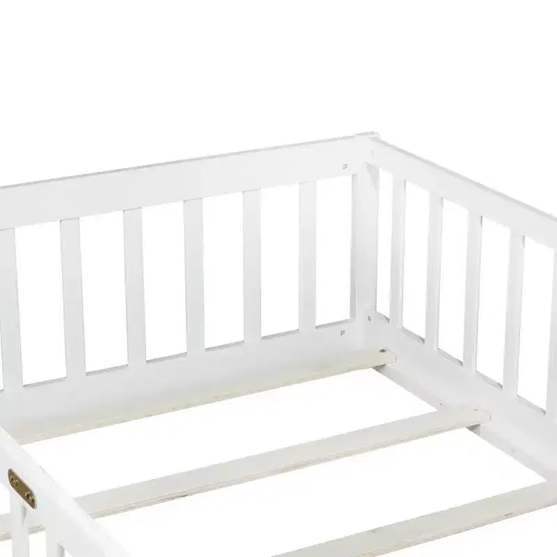 Letto a soppalco matrimoniale con contenitore salvaspazio in metallo resistente