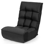 Sillón de suelo plegable de 4 posiciones, sofá perezoso con respaldo y reposacabezas ajustables