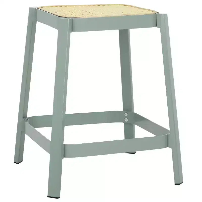 Sgabello Palmyra Cane - STL2500A - Aqua Smoke/Naturale