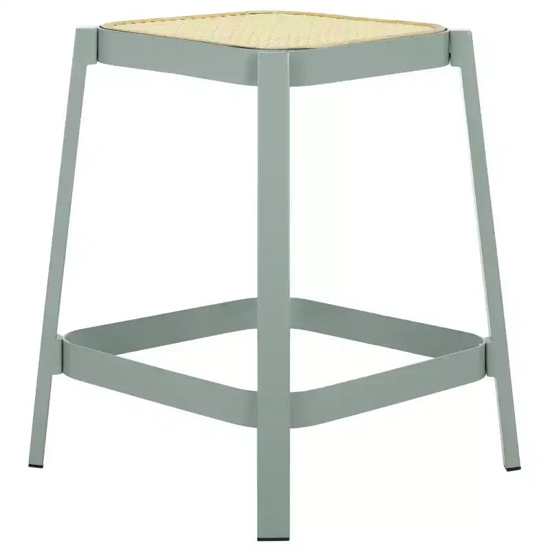 Sgabello Palmyra Cane - STL2500A - Aqua Smoke/Naturale