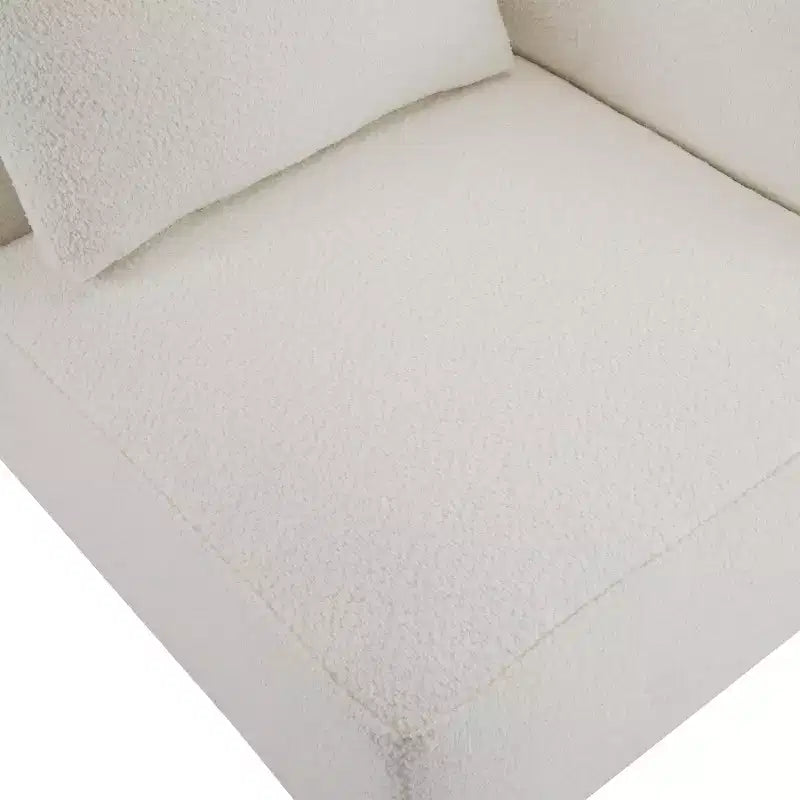 Divano modulare imbottito a 4 posti Evelyn con cuscini, Beige/Marrone