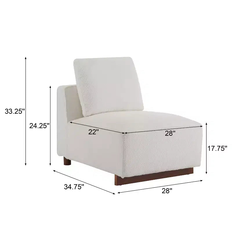 Divano modulare imbottito a 4 posti Evelyn con cuscini, Beige/Marrone