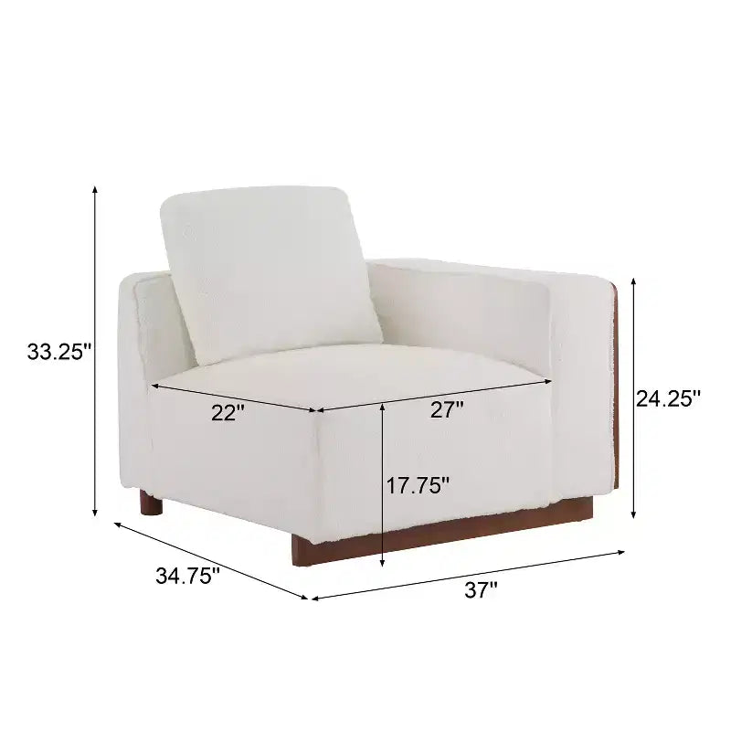 Divano modulare imbottito a 4 posti Evelyn con cuscini, Beige/Marrone