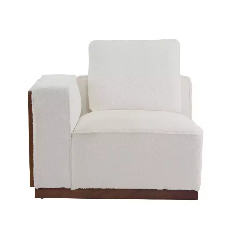 Divano modulare imbottito a 4 posti Evelyn con cuscini, Beige/Marrone