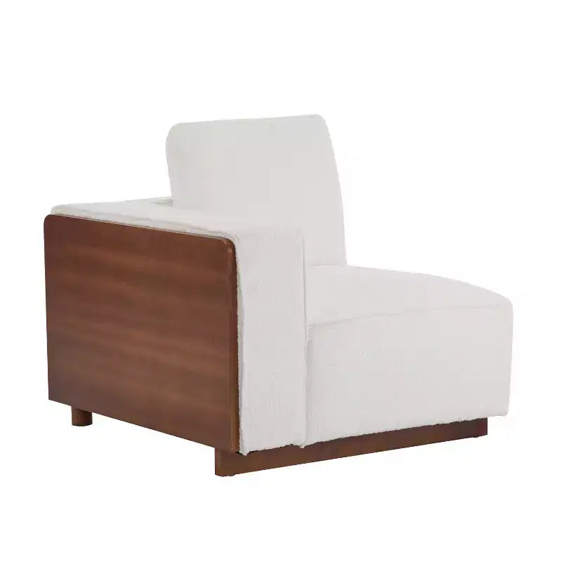 Divano modulare imbottito a 4 posti Evelyn con cuscini, Beige/Marrone