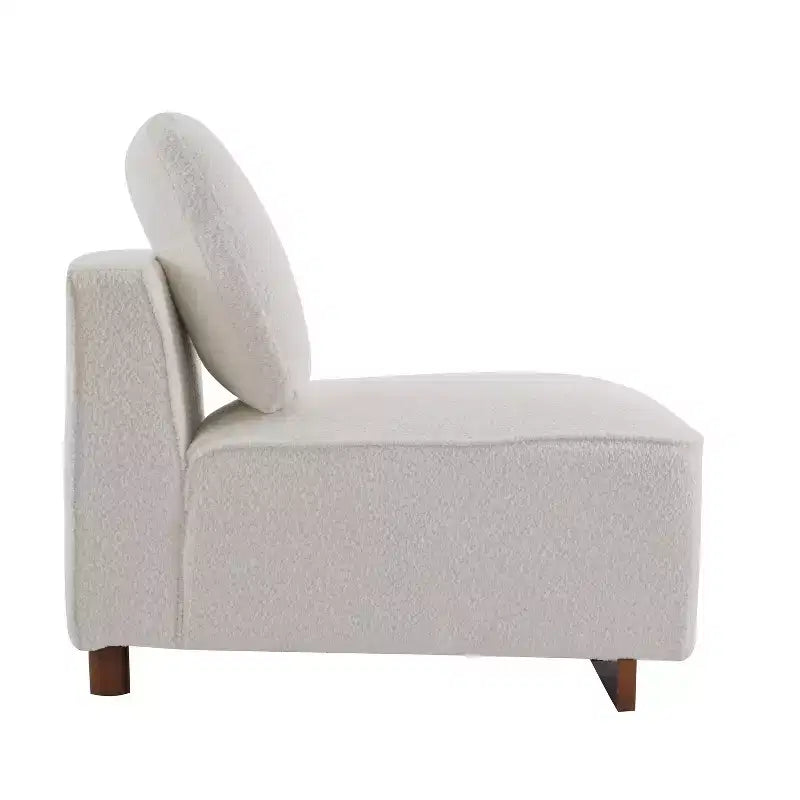 Divano modulare imbottito a 4 posti Evelyn con cuscini, Beige/Marrone